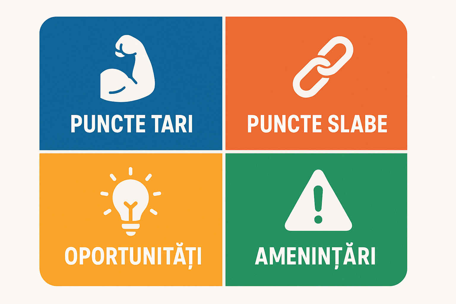 Analiza SWOT - punctele tari, punctele slabe, oportunități și amenințări Analiza SWOT - punctele tari, punctele slabe, oportunități și amenințări