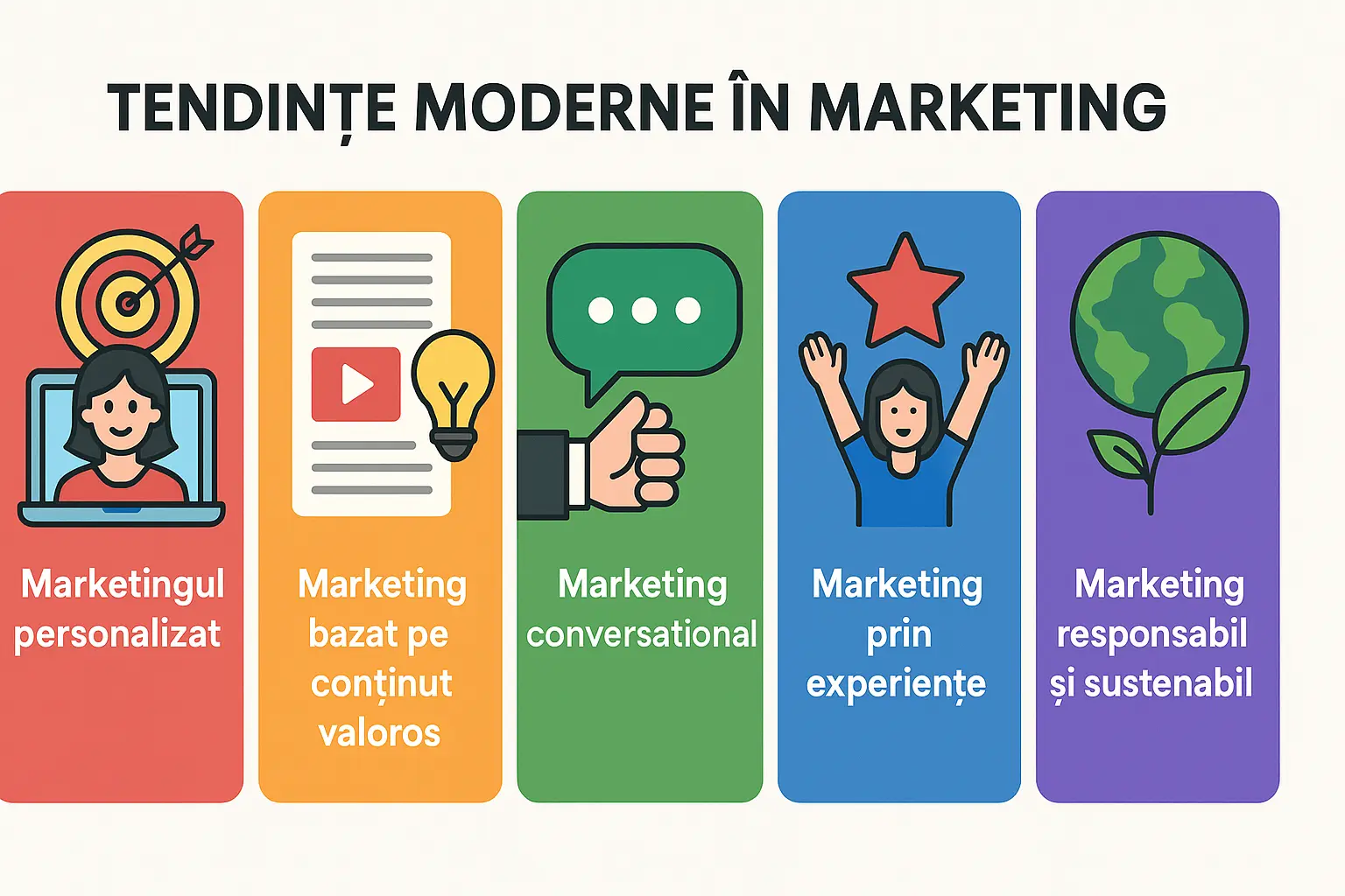Infografic cu tendințele moderne în marketing